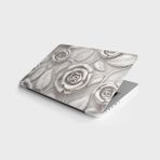 Mabelme Laptop Bilgisayar Notebook Pc Kaplama Etiketi 3D Gül Çiçek - 00 Beyaz - Option-1