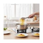 Mabelme Paslanmaz Çelik Makarna ve Salata Servis Maşası – Dayanıklı, Kaymaz Saplı, Çok Amaçlı Mutfak Servis Pensi – 21 cm - 02Y-Yeşil - Option-1