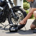 Mabelme Store Buffer® 300 Psı Güçlü Taşınabilir Hava Kompresörü–araba, Motosiklet, Bisiklet ve Top Şişirme Için Çakmaklıklı Lastik Şişirme Pompası