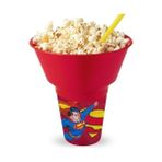 Mabelme Supermn Lisanslı Cips ve Mısır Kovalı Pipetli Bardak - Option-1 - 0 - Siyah