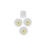 Mabelme Uzaktan Kumandalı Pilli LED Spot Lamba Ampul 3'lü Set Yapışkanlı - 0,5 W - Altın