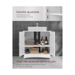 Mabelme Vasagle 2 Kapılı Lavabo Dolabı, Banyo Dolabı, Ayarlanabilir Raflar, Bol Depolama Alanı, 60 x 30 x 60 Cm, Beyaz BBC01WT - 0-Koyu Mavi - Option-1