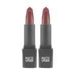 Mabelme Yoğun Renk Veren Uzun Süre Kalıcı Nemlendirici Kadifemsi Mat Ruj - Lipstick 409 Rose Apricot (2 Paketi) - Option-1