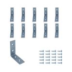 Mabeyn 10 Ad. L Demir Gönye Köşebent 16X45X45MM - Mobilya Dolap Eşya Duvara Sabitleme Aparatı - Raf Masa Çekmece Kitaplık Köşe Sabitleme Birleştirme Bağlantı Demiri - Option-1 - 0 - Siyah - 1 Adet