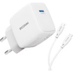 Mabeyn 20W Gan Usb-C Şarj Aleti Qc4.0 Pd, Ipad,, Uyumlu Hızlı Şarj Cihazı + 2 Metre Type-C 60W Şarj Kablosu - 001-Renkli