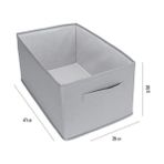 Mabeyn 24X41X20 cm Bez Kutu Pantolon Organizeri Dolap Içi Düzenleyici, Çamaşır Organizer, Içi Pantolon Saklama Kutusu, Katlanabilir Dolap Organizer Sepeti - Option-1 - 001