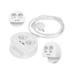 Mabeyn 2'li Telefon Standlı Grup Priz 1x Usb, 1x Type-C Girişli Topraklı Çoklu Ikili Priz 1.5 Metre Kablo Uzunluğu, Priz Çoğaltıcı 3680 Watt 16 Amper, USB Type-C Çıkış 5 Volt 2.4 Amper 12 Watt - 1 Adet - Ahşap