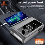 Mabeyn 30000MAH Araç Akü Takviye Cihazı Hava Kompresörü Powerbank LED Işıklı Dijital Göstergeli 3-150 Psı Lastik Şişirme USB Çıkışlı Type-C Şarjlı Acil Durum Cihazı | JP-S161 - Option-1