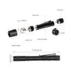 Mabeyn 395NM Ultraviyole Uv Kalem El Feneri - Alüminyum Darbeye Suya Dayanıklı Cep Feneri Klipsli Kalem Fener Blacklight - 0,5