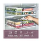Mabeyn 3'lü Set (1 Adet 2,25 2 Adet 1 Lt.) Nora Organizer Buzdolabı Buzluk Düzenleyici Saklama Kabı-Gri - 0 Siyah - Option-1