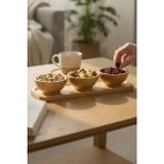 Mabeyn 4 Parça Bambu Sosluk, Çerezlik, Kahvaltılık - Option-1 - 51R-Turuncu