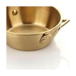 Mabeyn Amberhaus Gold Renk Paslanmaz Çelik Mini Sahan ve Sunumluk - Kulplu Metal Kahvaltılık, Sosluk ve Meze Tabağı - Mat Altın Görünümlü Servis Tavası (10 Cm) - Option-1 - 0 - Siyah - 1 Adet