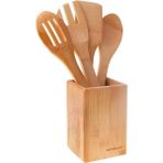 Mabeyn Bambum Ravioli Max Utensil Set 5 Parça - Kestane Akaju - Option-1
