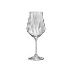 Mabeyn Bohemia Tulipa Optic Kırmızı Şarap Kadehi, Kristal Cam, 450 Ml, 6'lı Set