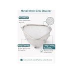 Mabeyn Busstier Ayaklı Lavabo Süzgeci Mutfak ve Banyo Için Metal File Gider Süzgeci Gıda Artığı ve Saç Tutucu Drenaj Koruyucu - Option-1