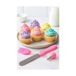 Mabeyn Busstier Çok Amaçlı Pasta Süsleme Seti 9 Parça 5 Duy Krema Torbası Adaptörü Spatula Silikon Fırça ile Kek Cupcake Kurabiye Dekorasyon Malzemeleri Profesyonel Pastacılık Seti - Kestane Akaju - Option-1
