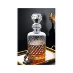 Mabeyn Cam Karaf Sürahi ve 2'li 300 ml Bardak Seti Su Meşrubat Viski Şişesi 1200 ml - Option-1 - 51R-Turuncu