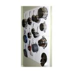 Mabeyn Control Mutfak Pegboard Organizer Tencere ve Tavalar Pegboard Paketi Saklama ve Organizasyon Kiti Beyaz Pegboard ve Beyaz Aksesuarlarla
