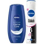 Mabeyn Creme Care Nemlendirici Duş Jeli 250ML ve Kadın Sprey Deodorant & Invisible Clear 150ML - 1 lt