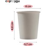 Mabeyn Cuptoyou 75 Adet Tek Kullanımlık Karton Bardak 8 Oz 250 Ml, Beyaz Sıcak Bardaklar, Kağıt Meyve Suyu Bardağı, Parti Karton Bardakları - Option-1