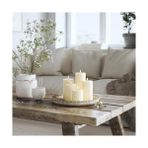 Mabeyn Deluxe Homeart Iç Mekan Alevsiz LED Mum - Krem - Gerçek Alevli ™ Teknoloji - Pille Çalışan Mum (5 x 20 Cm) - 1 - 10 W - Altın