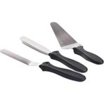 Mabeyn Epatim Acelya Paslanmaz Çelik Kaymaz Saplı 3'lü Spatula Seti Star Shop Trend 1058548 - Kestane Akaju - Option-1