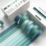 Mabeyn Guguk Ocean Temalı 8 Renkli Washi Bant • Sticky - -- - Option-1