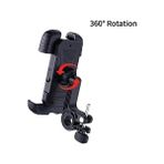 Mabeyn Hobimtek HT-171 Bisiklet Telefon Tutucu Gidon Tipi Motosiklet Telefon Tutucu 360 Dönebilir Darbe Emici Tutacak - 1BW-Beyaz