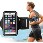 Mabeyn Iphone ile Uyumlu 6,3" Inç E Kadar Uyumlu Anahtar Koyma Bölmeli Spor, Koşu,yürüyüş Için Kol Bandı Siyah - Option-1