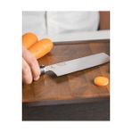 Mabeyn Japon Tasarım Nakiri Sebze Doğrama Bıçağı- Paslanmaz Çelik- 16 cm - Kestane Akaju - Option-1
