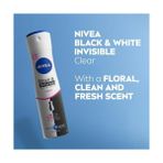 Mabeyn Kadın Sprey Deodorant Black&white Invisible Clear 200 Ml, 72 Saat Anti-Perspirant Koruma, Ekonomik Boy - Option-1