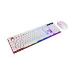 Mabeyn KM-198 Luminax Gökkuşağı Aydınlatmalı Q Gaming Oyuncu Klavye + Mouse Set (Beyaz) - Adaçayı Yeşili