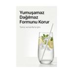 Mabeyn Kompostlanabilir Pipet |%100 Bitki Bazlı Plastik Içermez | Dayanıklı | 24 cm x 7 mm – 100 Adet - Option-1 - 0 - Siyah