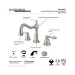Mabeyn KS1978AL Widerspread Lavatory Musluk With Metal Kolu Handle, Saten Nikel - Option-1