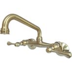 Mabeyn KS313SB 15,24 cm Ayarlanabilir Merkezi Duvara Monte Mutfak Musluğu, Pirinç, 6-15/16" - Altın