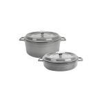 Mabeyn Lava Metal Premium Serisi Döküm 28 cm Seti, Majolik Gri - (No Color) - Option-1