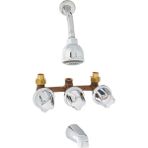 Mabeyn LG01-3110 3 Küvet ve Duş Musluğu, Metal Kulp Kollu, Cilalı Krom - 1 lt