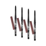 Mabeyn Lift Up Lip Plumper Lipliner Dolgunlaştırıcı Etkili & Uzun Süre Kalıcı Dudak Kalemi (4 Paketi) - Siyah