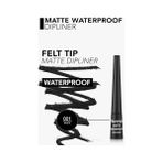 Mabeyn Matte Waterproof Yüksek Pigmentli & Mat Bitişli 001 Siyah Dipliner - Option-1
