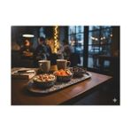 Mabeyn Metal 3’lü Meze ve Atıştırmalık Kase Seti,renkli Mozaik Desenli Sunum Tabağı Ile, Dayanıklı Çerezlik Sosluk Seti, Modern Sofra Sunum Ürünü - Kestane Akaju - Option-1