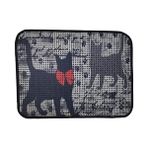 Mabeyn Miapet Elekli Desenli Kedi Tuvalet Önü Paspası 60 x 45 cm Patiler - 000-Siyah - Option-1