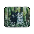 Mabeyn Miapet Elekli Desenli Kedi Tuvalet Önü Paspası 60 x 45 cm Siyah-Beyaz Kediler - 000-Siyah - Option-1