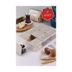 Mabeyn Mithra Life 8 Adet Krem Kapaklı Kahvaltılık Seti Saklama Kabı MIT1164 - 1/100 Toz Ceviz