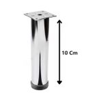 Mabeyn Mobilya Kanepe Koltuk Çekyat Yükseltme Ayağı Tablalı Krom Metal 10 cm 4 Adet (Vidaları ile Birlikte) - Option-1