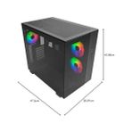 Mabeyn Montech 65 Pro Atx Mid Tower Oyun Bilgisayarı Kasası, Çift Hazne, Yüksek Hava Akışı File Paneller, Rtx 40 Serisini Destekler, Önceden Yüklenmiş 3 Argb Fan, Aletsiz Erişim, Renkli Cam, Siyah - 1 GB - Acı Kahverengi - Option-1