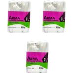 Mabeyn Naksan Arma Şeffaf Naylon 3 Lük 25X42 Cm. Bakkaliye Poşeti Torbası - 1 Kg. - Ort. 140 Adet - 3 Paket - Option-1