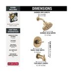 Mabeyn Nicoli 14 Serisi Tek Kulplu Küvet ve Duş Seti, 5 Püskürtme H2OKINETIK Duş Başlıklı Duş Bataryası, Şampanya Bronz 144749-CZ (Duş Vanası Dahil) - 1 lt