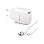 Mabeyn Nodar 18W Charge 3.0 (Qc) Micro USB Hızlı Şarj Seti - 3.4A USB To Micro USB Kablolu Adaptör,,, ve Bluetooth Aksesuarlar ile Uyumlu, Parlak Beyaz - 001-Renkli