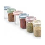 Mabeyn Orret Home Kaşıklı Şeffaf Kilitli Tekli Baharatlık Pp Plastik Pul Biber Kekik Baharat Kabı Kapaklı Mutfak Baharatlık Saklama Kabı 1 Adet (Asorti Renk) (500 M) - 0 Siyah - Option-1
