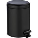 Mabeyn Pedallı Çöp Kovası Paslanmaz Çelik 5 L. Alassio, Parlak, Parlak Gümüş, 5 Litre, 21 x 24 x 28 cm - 000-Siyah - Option-1